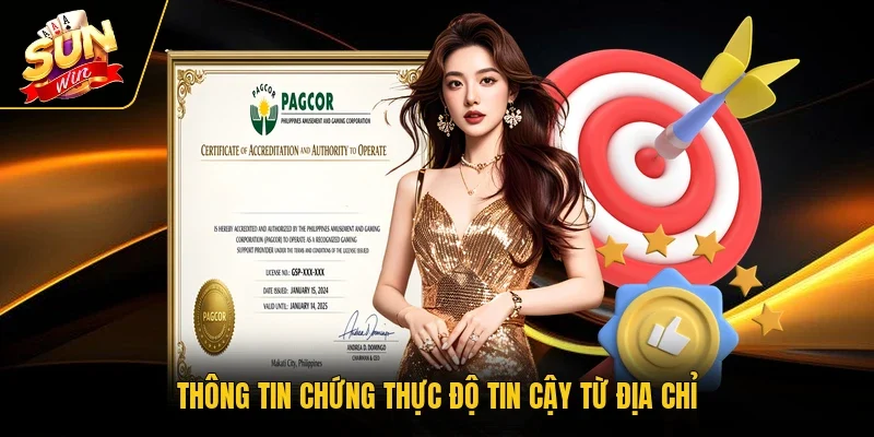 Thông tin chứng thực độ tin cậy từ địa chỉ
